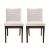 Okak Set of 2 Modern Upholstered Seat & Back Dining Chair Without Arm,Wooden Accent Dining Chairs for Dining Room,Kitchen - 3 of 4