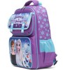 Disney Frozen 15.5" Polyester Purple & Blue Large Backpack with 2 Front Pockets - 3 of 4