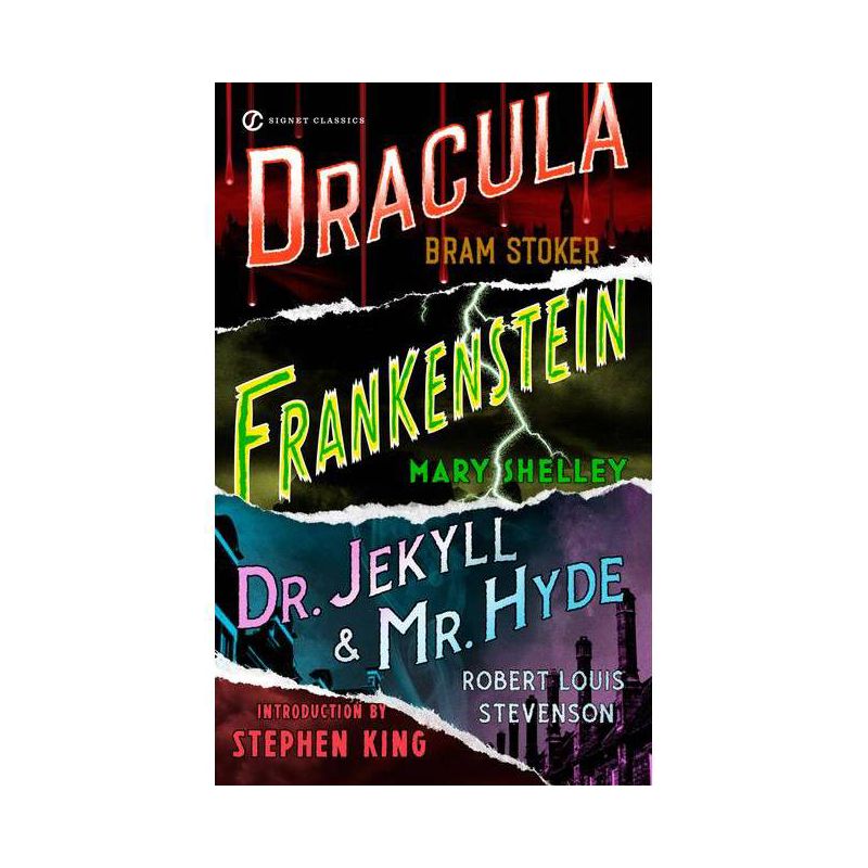Frankenstein, Dracula, Dr. Jekyll and Mr. Hyde - (Signet Classics) by  Mary Shelley & Bram Stoker & Robert Louis Stevenson (Paperback), 1 of 2