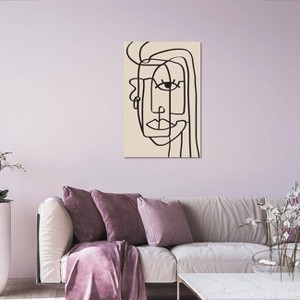 iCanvas Woman Portrait Line by Nikki Canvas Print Wall Art - 1 of 3