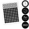 Big Dot of Happiness New Year's Eve - Silver - Round Candy 2025 New Years Eve Party Sticker Favors - Labels Fits Small Round Chocolate (1 sheet of - image 2 of 4