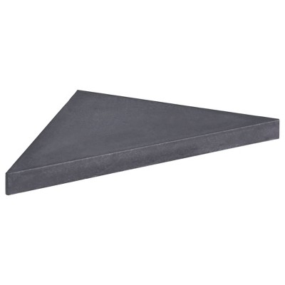 Granite Square Black Umbrella Weight Plate 18.5"