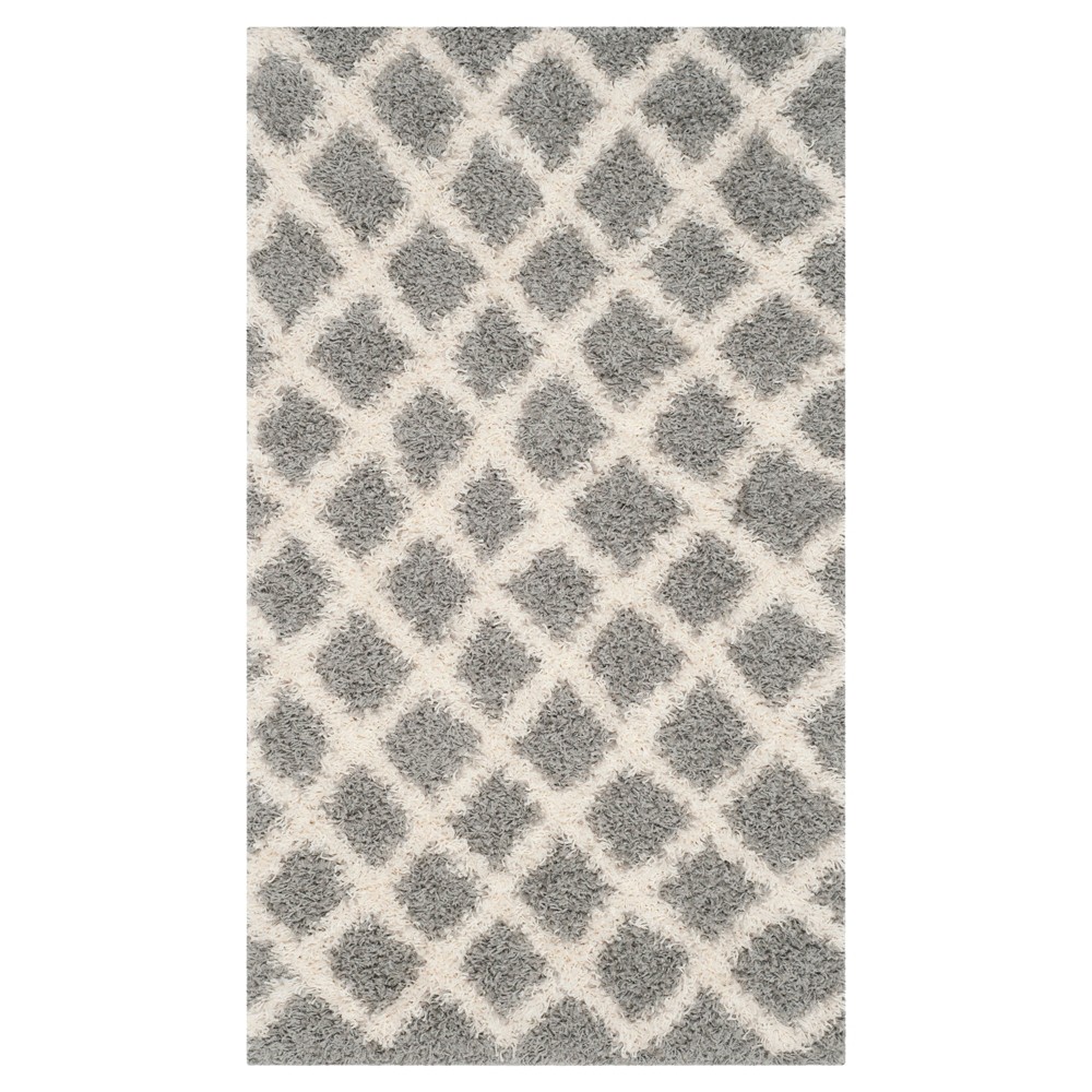 Gray/Ivory Geometric Loomed Accent Rug - (3'x5') - Safavieh