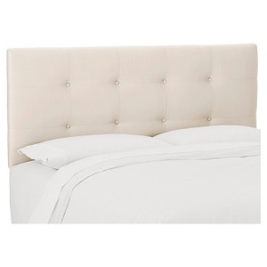 Dolce Faux Silk Upholstered Headboard - Shantung Parchment - California King - Skyline Furniture