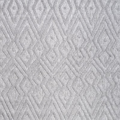 Handwoven Light Gray Moroccan Geometric 5' Square Area Rug