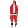 Christmas Fleece Zip Up Cosplay Pajama Coverall 3D nose Sizes (Small - 2XL) - 3 of 4
