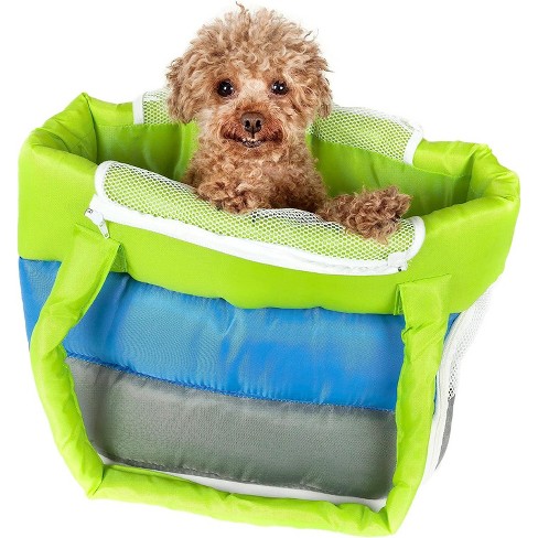 Pet Life Bubble-poly Tri-colored Insulated Pet Carrier Green-m : Target