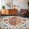 Indoor Washable Low Pile Non Slip Soft Carpet Vintage Area Rugs Retro Printed Distressed Rug for Living Room Bedroom Bedside - 4 of 4
