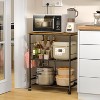 Rolling Kitchen Microwave Cart, 3 Tier Kitchen Utility Cart on Lockable Wheels - 2 of 4