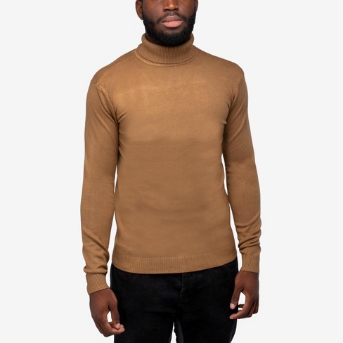 X RAY Men's Mock Turtleneck Sweater(Available in Big & Tall) in BRITISH  KHAKI Size Medium