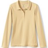 Lands' End School Uniform Kids Long Sleeve Feminine Fit Interlock Polo Shirt - 2 of 3