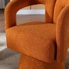 Okak Modern Fluffy Fabric 360° Swivel Chair Cuddle Barrel Chair with Soft Wide Cushion Accent Chair Round Armchair for Lounge Office Bedroom - 4 of 4