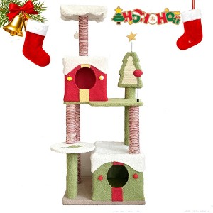 Paaaawaters Wide Christmas Cat Tree Tower for Indoor Cats - 1 of 4