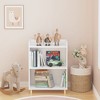 Sevobal Decorative Bookshelf Kids 3-Tier Bookcase, Children's Book Display, Bookshelf Toy Storage Cabinet Organizer, White, 20.72"*11.81"*30.7" - 2 of 4