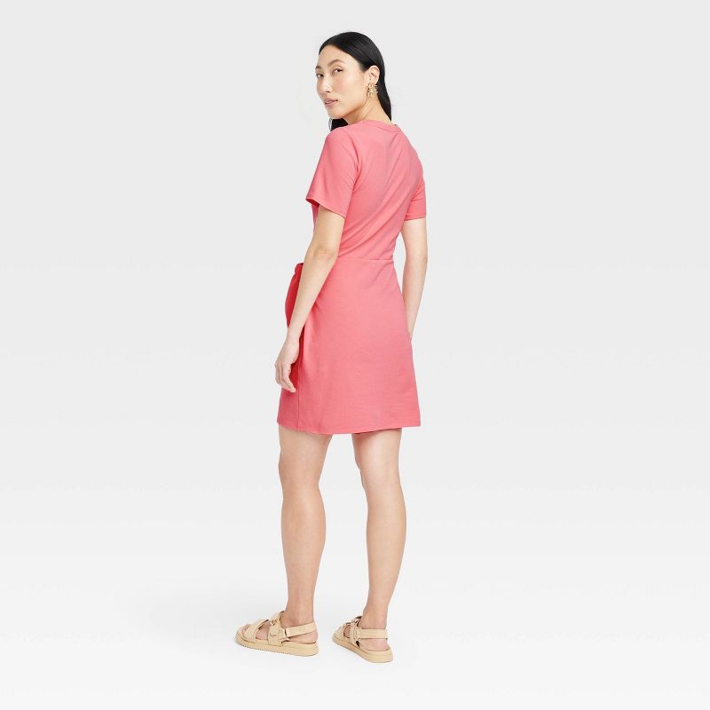 Women's Short Sleeve Mini T-Shirt Wrap Dress - A New Day™, 3 of 10