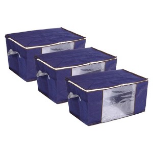 Unique Bargains Foldable Clothes Storage Bins for Clothes with Reinforced Handle Sturdy Zipper - 1 of 4