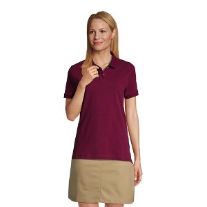 Lands' End School Uniform Young Women's Short Sleeve Mesh Polo Shirt - 1 of 4