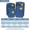 Vynxaria Blue 4-Piece Suitcase Set (20-32") Durable Construction TSA Lock Ideal for Family Trips Long Journeys - 4 of 4