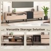 TV Stand Entertainment Center With Cabinets Drawers Open Shelves 2 U-shaped Legs Easy Assembly TV Cabinet For TVs Up To 80” - 3 of 4