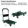 Upgraded Foldable Cart Trolley 330 lbs. Capacity Mobile Platform Hand Truck Heavy Duty Space Saving Foldable Swivel Push Handle Flatbed Truck - 3 of 3