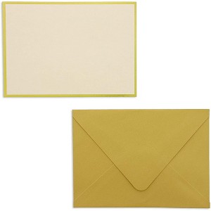 Sustainable Greetings 48 Pack Blank Invitation Cards and Envelopes for Wedding Birthday Baby and Bridal Shower, Gold Foil Border, 5 x 7 inches - 1 of 4