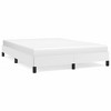 vidaXL Queen Size Bed Frame - Modern Design, White Faux Leather, Comfortable and Durable with Strong Leg Support and Plywood Slats - 3 of 4
