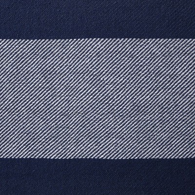 Boylston Navy Stripe Twin Cotton Reversible Blanket
