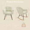Upholstered Glider Rocking Chair with Backrest, Stylish Rocker with Padded Seat Rubber Wood Legs, Stylish Accent Armchair for Home Office - 2 of 4