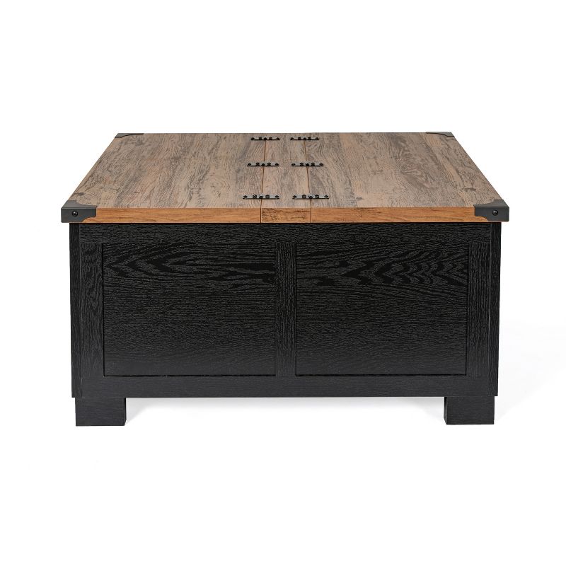 Flash Furniture Wyatt Farmhouse Storage Coffee Table with Hinged Lift Top, Large Coffee Table with Hidden Storage, 3 of 12