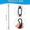 Unique Bargains Stainless Steel Outdoor Furniture Accessories Fitness Hammock Swing Chair Hanging Chain - 2 of 4