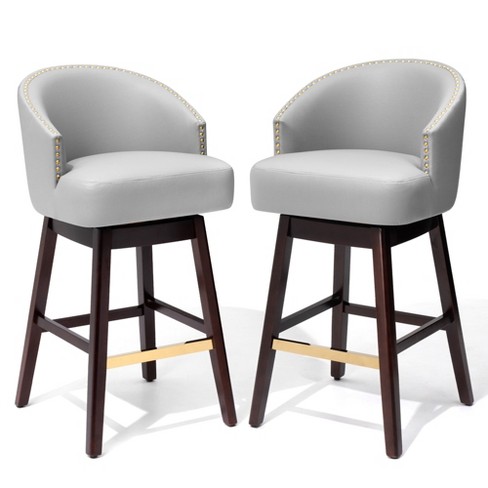 restlive Products 30 Inch Counter Height Bar Stools Set of 2 Kitchen Island Chairs with Back Tall Barstools Faux Leather Comfortable Swivel Chair - image 1 of 4