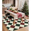 Coucheta Washable Checkered Area Rug, Non-Slip & Stain Resistant, Modern Geometric Plaid Carpet for Bedroom, Living Room, Hallway, Dining & Nursery - 2 of 4