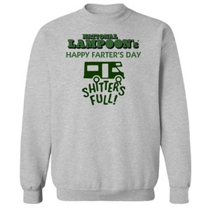 National Lampoon Men's Shitters Full Fathers Day Father'S Day Long Sleeve Graphic Cotton Pullover Sweatshirt - 1 of 4