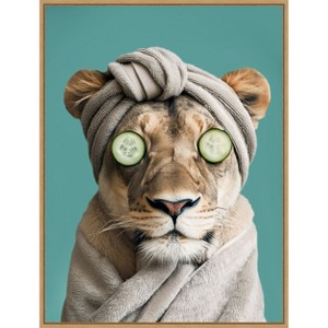 Amanti Art Luxury Lioness by Niky Rahner Framed Canvas Wall Art - 1 of 4