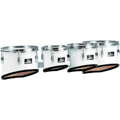 Pearl Competitor Marching Tom Set Level 2 Pure White (#33), 8,10,12,13 set 194744606533