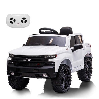 Licensed Chevrolet Silverado 12V Kids Ride On Truck, Remote Control, Bluetooth, LED Lights,Electric Vehicle for Toddlers