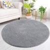 Area Rug Soft Fluffy Shage Area Rug for Living Room Black Shaggy Carpet Faux Fur Washable Rugs - 3 of 4