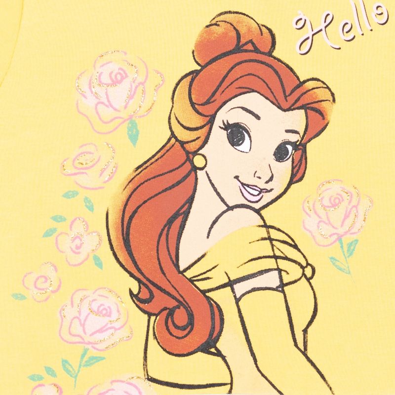 Disney Princess Belle Short Sleeve Tutu Dress Scrunchie Set Belle , 4 of 8