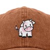 Dalix Strawberry Cow Embroidered Womens Cotton Dad Hat Baseball Cap - 2 of 4