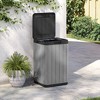 vidaXL Outdoor Garbage Bin Gray 15"x15"x25.6" PP - 3 of 4