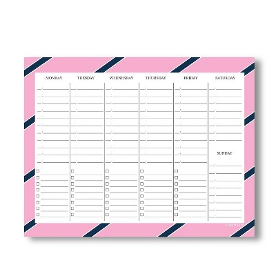 Kahootie Co. Kahootie Co Weekly Schedule Notepad 11" x 8.5" 50 sheets per pad Pink (WNP02)