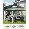 Pop Up Canopy Tent, Portable Gazebo w/Mosquito Netting, Easy Set-up Tent w/4 Sandbags & Wheeled Bag, for Backyard & Patio Furniture, Deck - 3 of 4