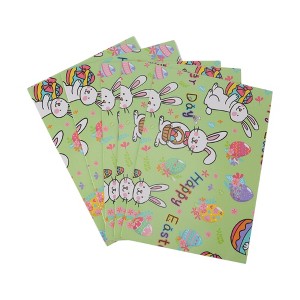 Unique Bargains Gift Wrap Paper Easter Glossy Coated Paper 27.56"x19.69" 5 Pcs - 1 of 4