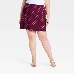 Women's Mini Skirt - A New Day™ Burgundy 3X : Target
