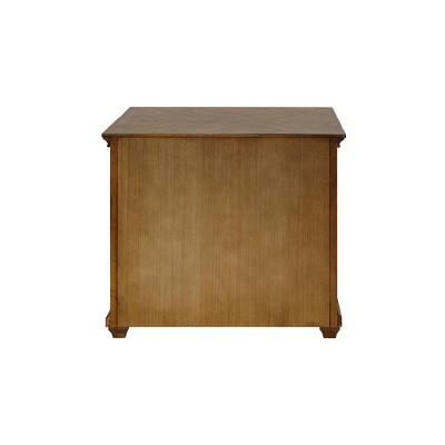 Porter Brown Wood 2-Drawer Lockable Lateral File Cabinet