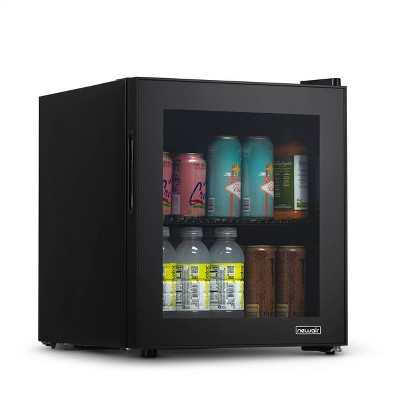 NewAir 60 Can Beverage Fridge with Glass Door - Black