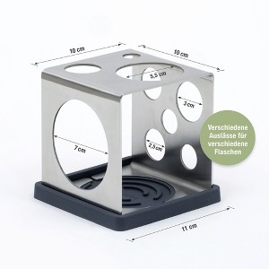 Brainstream Dri.cube, Stainless Steel Space-saving cube for draining of bottles, cutlery, kitchen utensils - 1 of 4