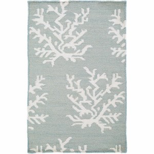 Hauteloom Carversville Ice Blue Botanical Wool Rug - 1 of 4
