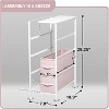 Sorbus 4 Drawers Narrow Dresser - with Steel Frame, Wood Top & Easy Pull Fabric Bins for Small Spaces, Closets, Bedroom, Bathroom & Laundry - 3 of 4