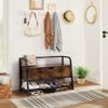 Storage Bench, 33" Vintage Shoe Rack Bench with Storage Box, Hold Up to 250 LB, Lift Top Shoe Storage Bench for Entryway Bedroom Closet Hallway - 3 of 4